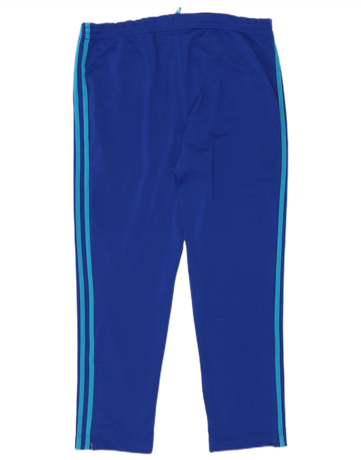 Adidas Herren-Trainingshose aus mittelblauem Polyester