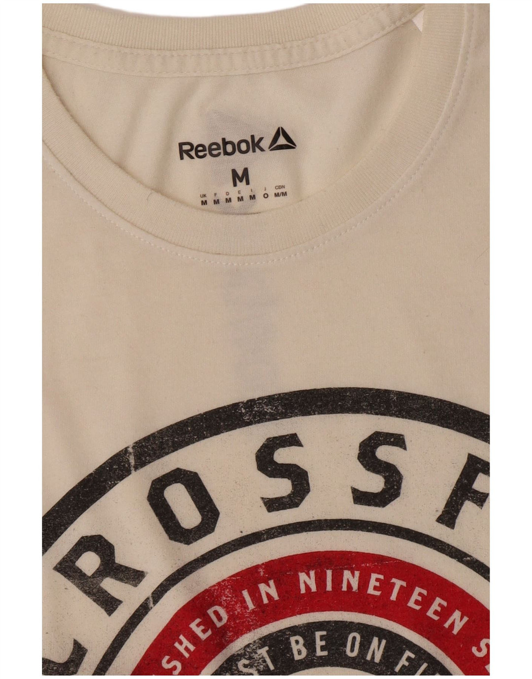 Reebok Herren Graphic T-Shirt Top Mittelweiß
