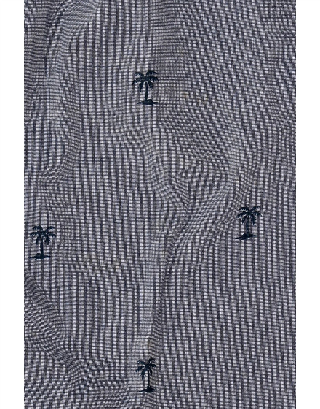 CHAPS Mens Abstract Pattern Short Sleeve Shirt 2XL Blue Cotton Vintage Chaps and Second-Hand Chaps from Messina Hembry 