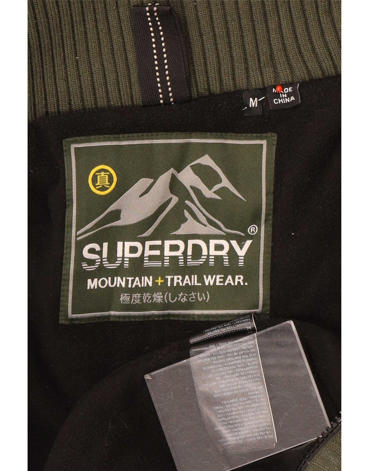 Superdry Damen-Windbreakerjacke mit Kapuze, UK 14, mittleres Khaki, Polyester