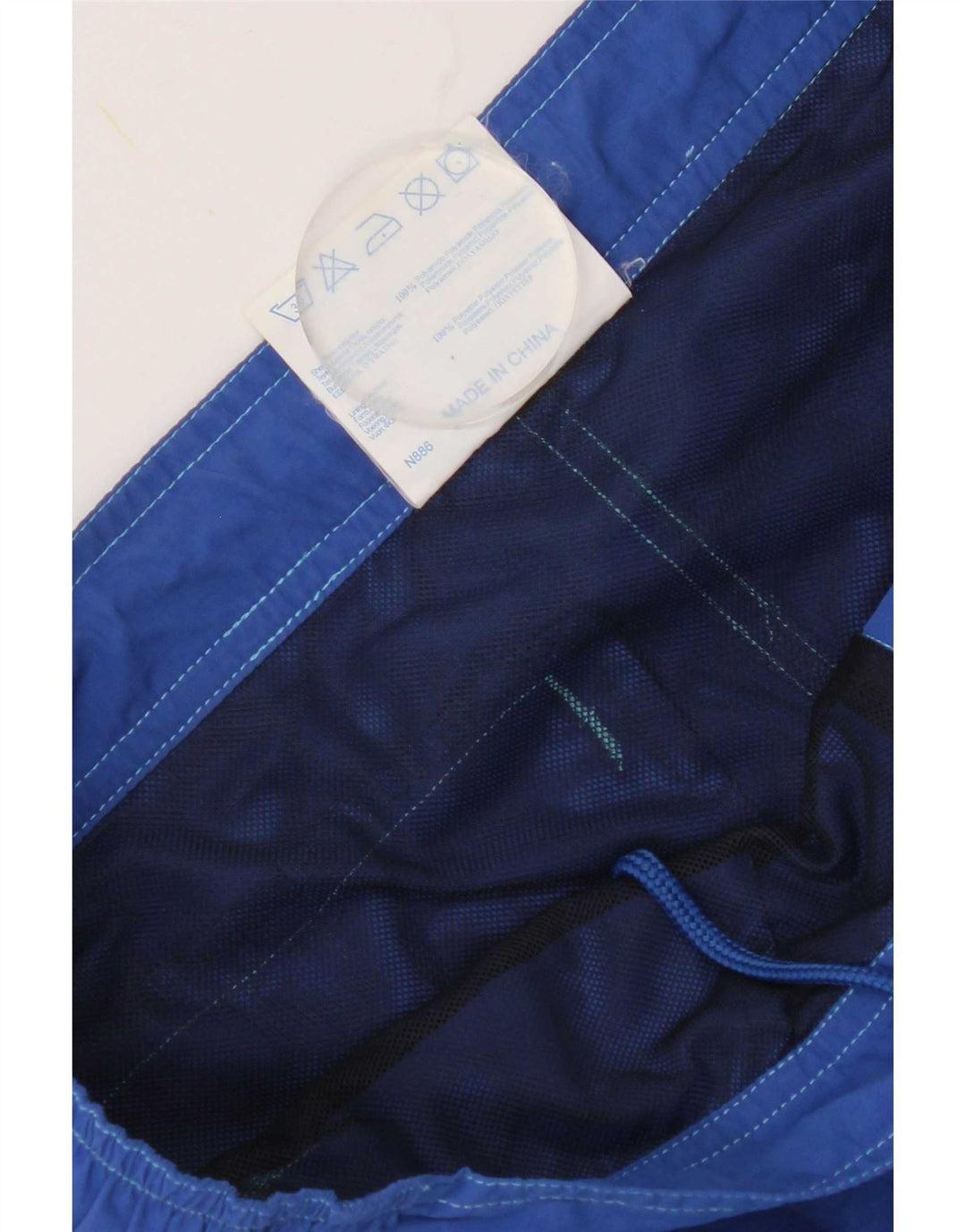 Champion Herren-Badeshorts mit Grafik, groß, blaues Colourblock-Nylon
