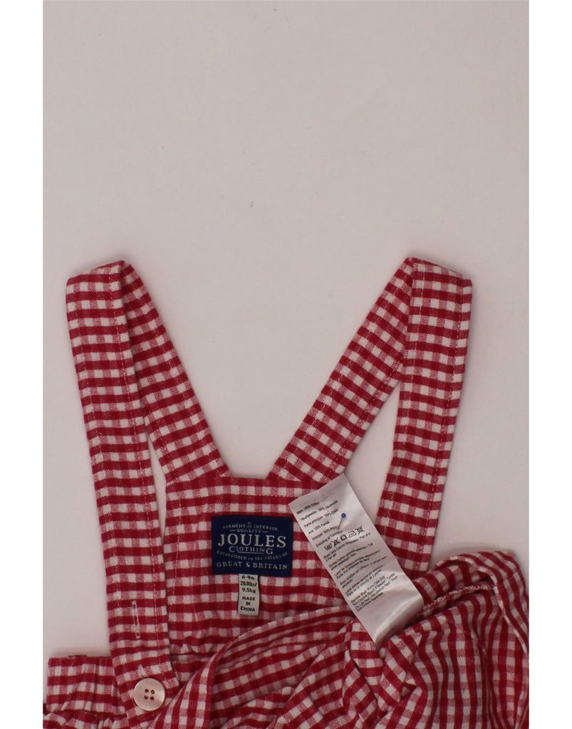 JOULES Baby Girls Dungarees Skirt 6-9 Months W18  Red Gingham Cotton Vintage Joules and Second-Hand Joules from Messina Hembry 