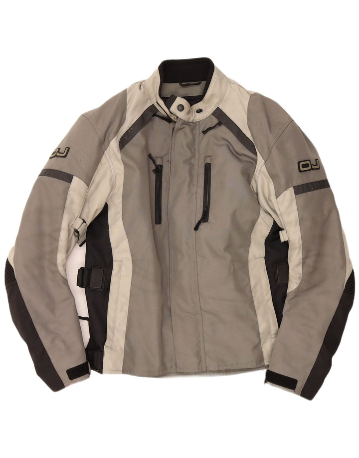 OJ Atmosfere Herren Bomberjacke mit Grafik, UK 40, Größe L, Grau, Farbblock