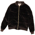 Hochwertige wattierte Veloursjacke für Mädchen, 13–14 Jahre, aus schwarzem Polyester