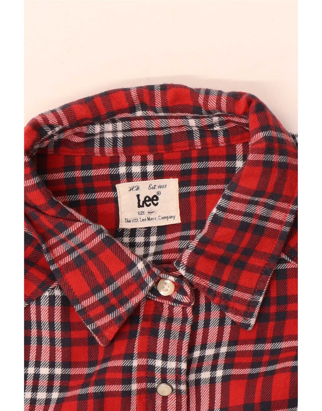 Lee Damen Flanellhemd UK 16 Large Red Check