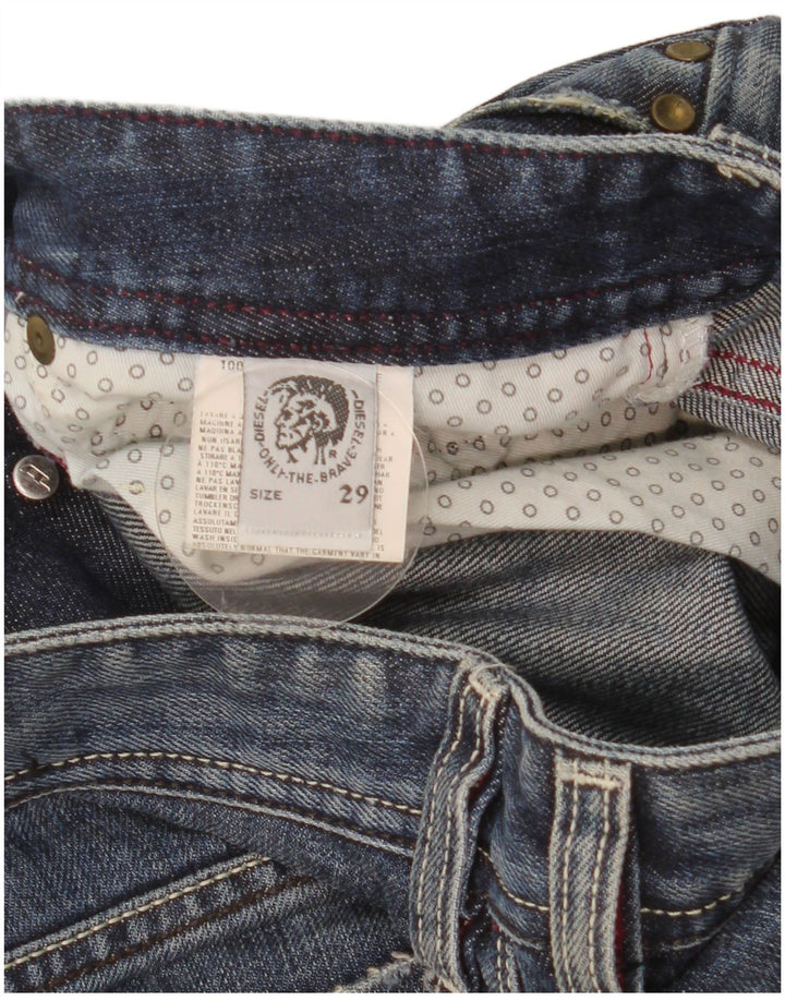 Diesel Herren Straight Jeans W29 L32 Blaue Baumwolle