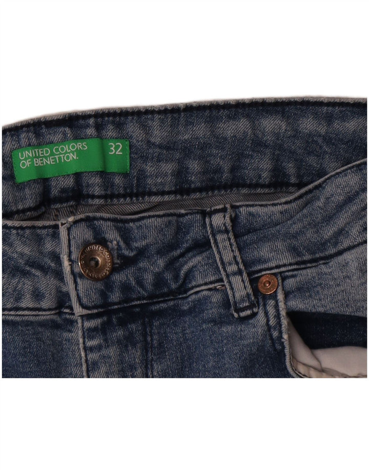 Benetton Damen Slim Jeans W32 L26 Blau