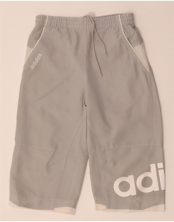 ADIDAS Graphic Bermuda Sportshorts für Jungen, 15–16 Jahre, Grau, Farbblock