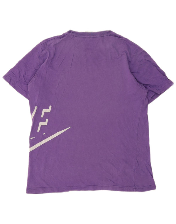 Nike Herren-T-Shirt mit Grafik, UK 38/40, mittelviolette Baumwolle
