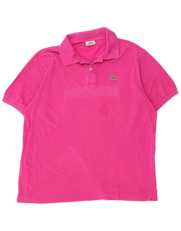 LACOSTE Herren Poloshirt Größe 6 XL Rosa Baumwolle