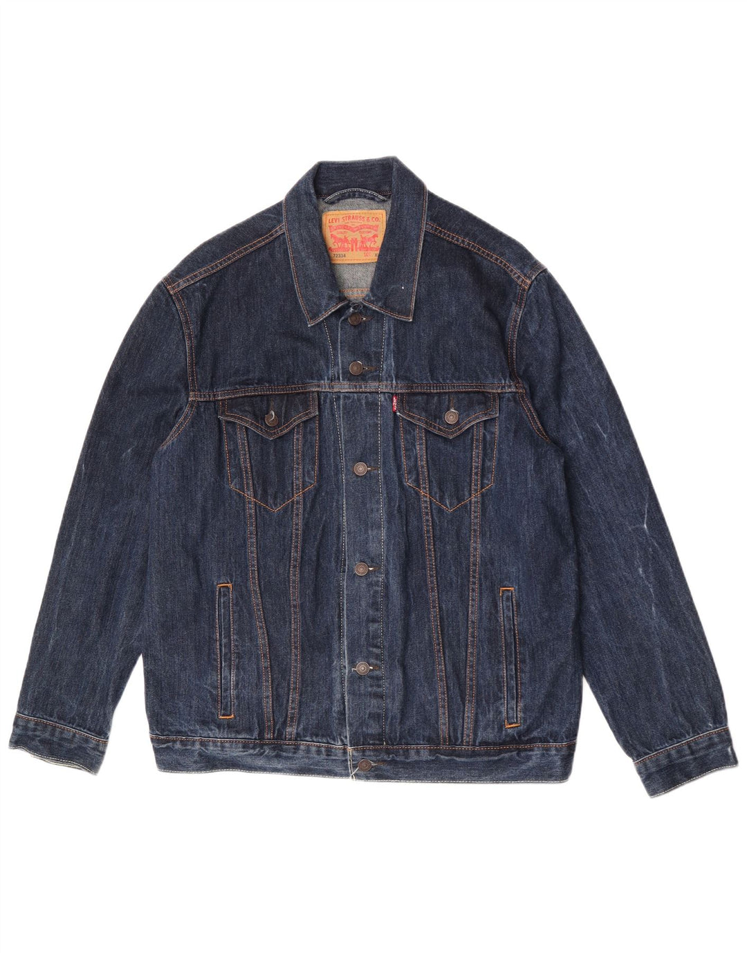 Levi's Herren Jeansjacke UK 42 XL Marineblau Baumwolle