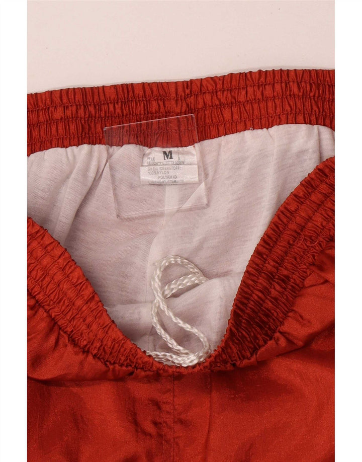 VINTAGE Herren-Trainingshose, Jogginghose, mittelorangefarbenes Nylon