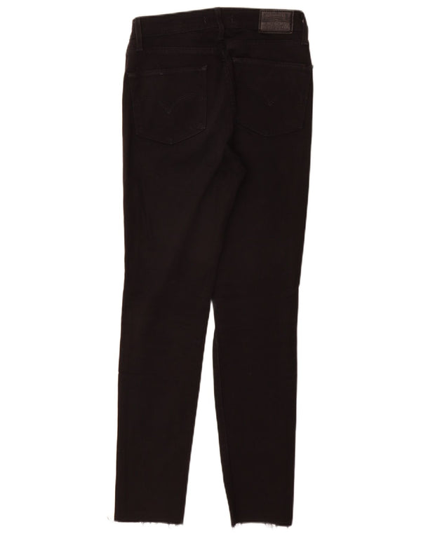 LEVI'S Damen 721 High Rise Skinny Jeans W27 L28 Schwarze Baumwolle