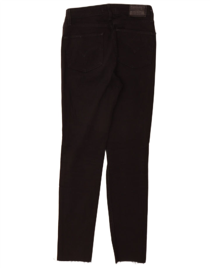 LEVI'S Damen 721 High Rise Skinny Jeans W27 L28 Schwarze Baumwolle