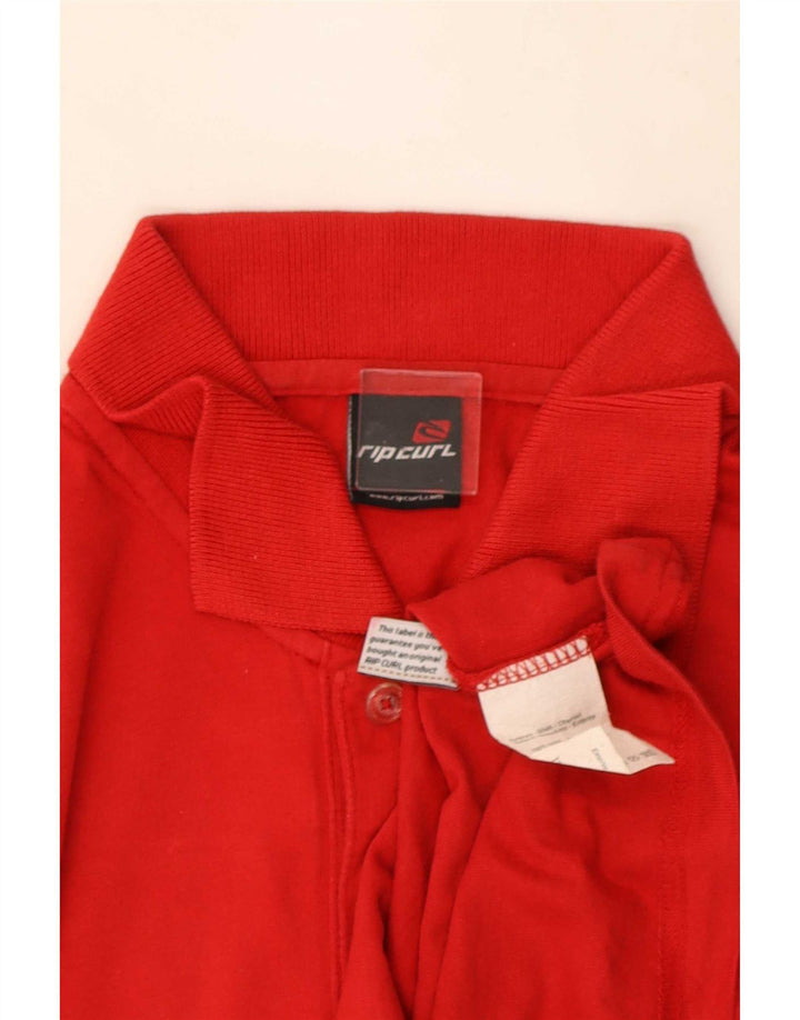 Rip Curl Herren-Poloshirt, klein, rote Baumwolle