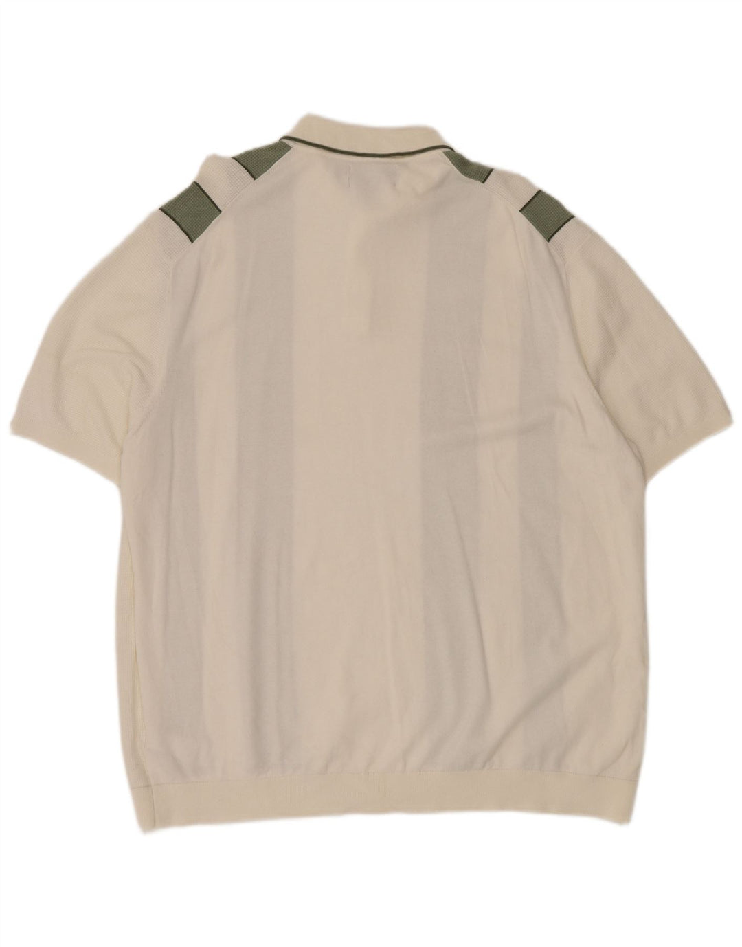 MARKS & SPENCER Herren-Poloshirt 3XL, weiße Colourblock-Baumwolle