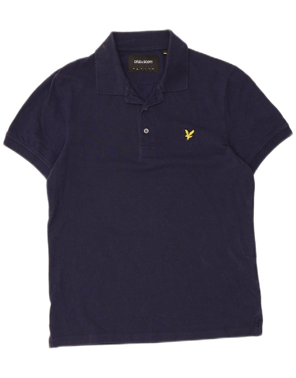 Lyle & Scott Herren-Poloshirt, Größe S, marineblau, Baumwolle
