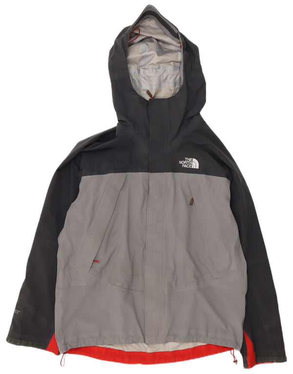 The North Face Herren-Regenjacke mit Kapuze, UK 40, Größe L, Grau, Farbblock