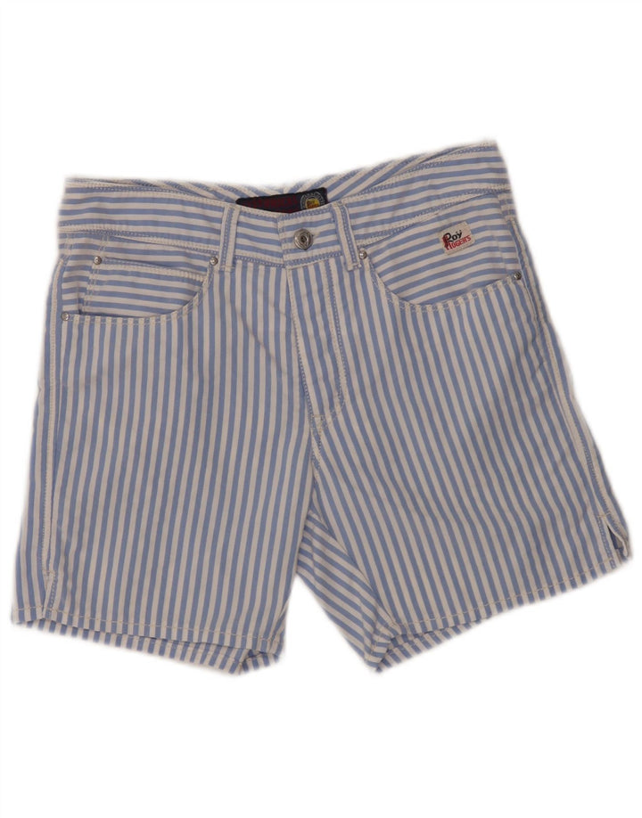 Roy Rogers Damen Freizeitshorts IT 44 Medium W30 Blauer Nadelstreifen