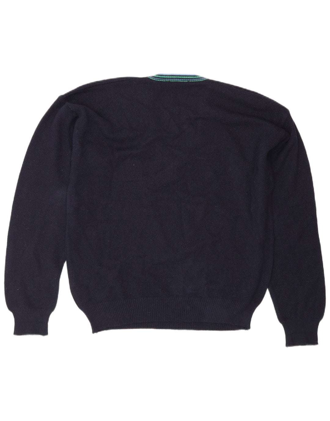 Vintage Herren Pullover mit V-Ausschnitt IT 50 Medium Marineblaue Wolle