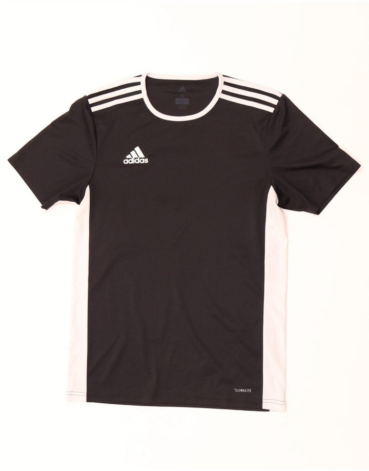 Adidas Herren Climalite T-Shirt Top Small Schwarz Colourblock Polyester