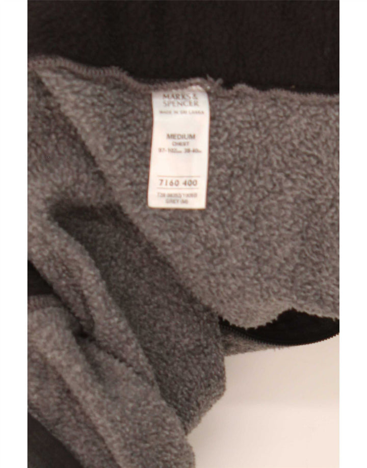 Marks & Spencer Herren Fleecejacke UK 38 Mittelgraues Polyester