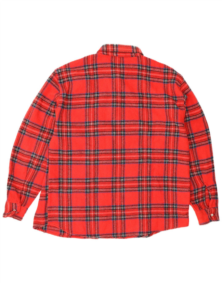 Vintage Herren Flanellhemd groß rot kariert