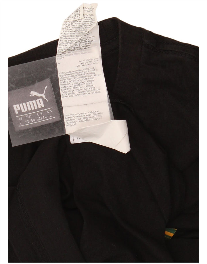 PUMA Herren Graphic T-Shirt Top Large Schwarz Baumwolle