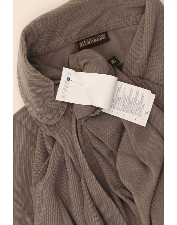 Napapijri Herren-Poloshirt aus mittelgrauer Baumwolle