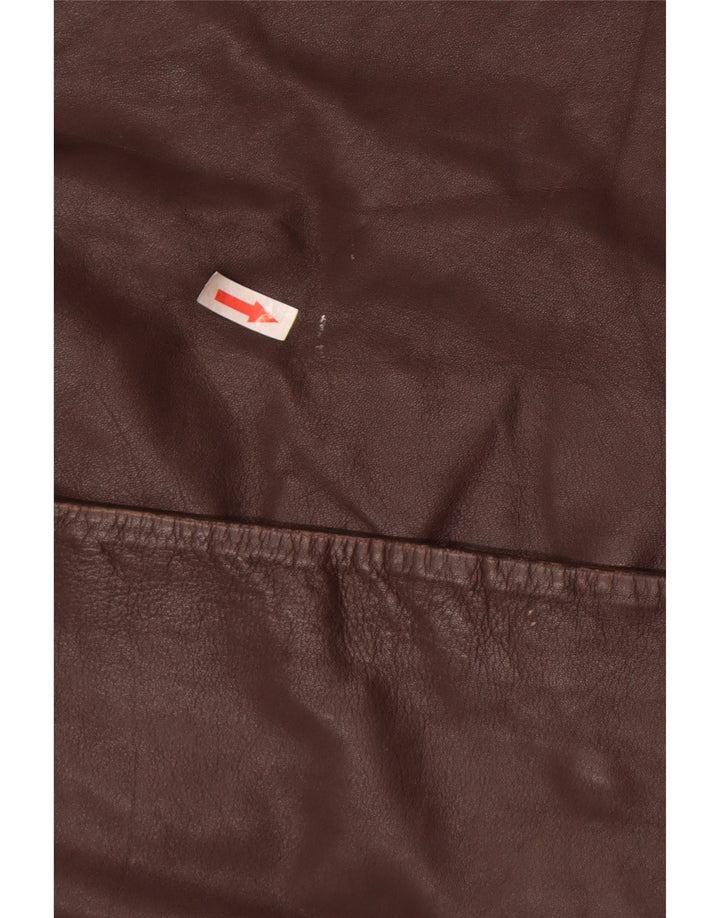 Vintage Damen Ledermantel IT 46 Großes braunes Leder