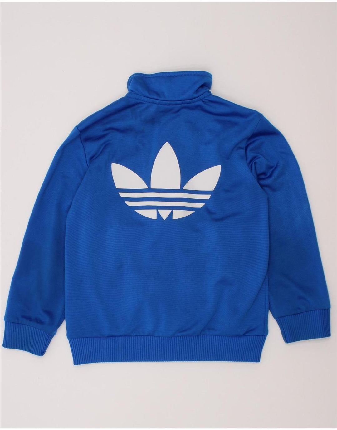 Adidas Jungen Grafik-Trainingsanzug-Top-Jacke, 6–7 Jahre, blaues Polyester