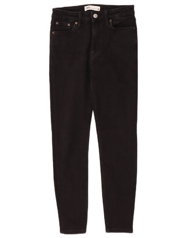 Zara Damen Skinny Jeans EU 38 Small W28 L26 Schwarze Baumwolle
