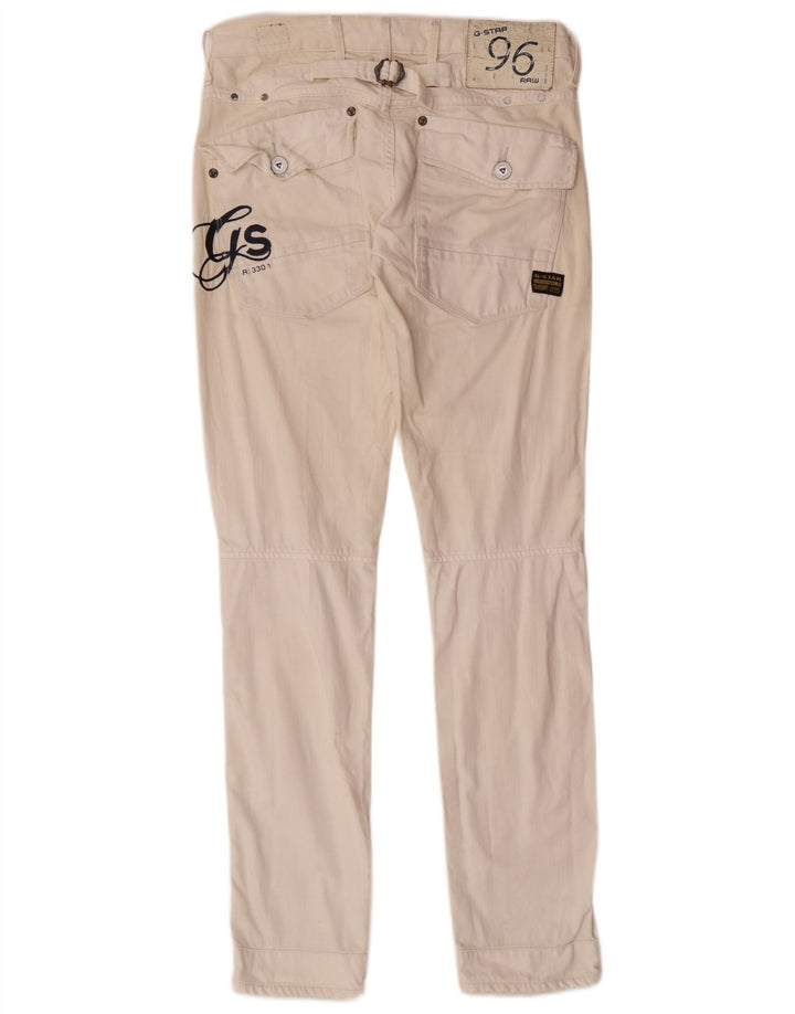 G-STAR Womens Graphic Slim Jeans W30 L32 Off White