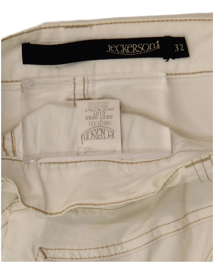 Jeckerson Herren-Bermudashorts W32 Medium Off White Baumwolle