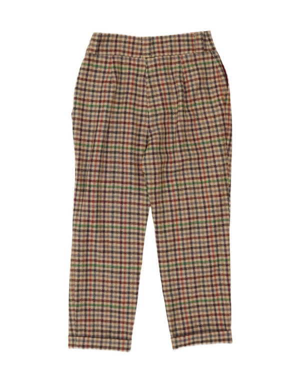 Vintage Damen-Hose mit hoher Taille, W28 L24, mehrfarbig kariert