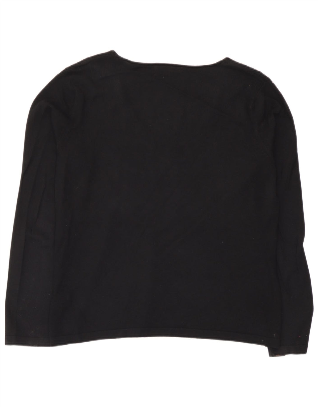 Marks & Spencer Damen Top Langarm UK 14 Medium Schwarz Viskose