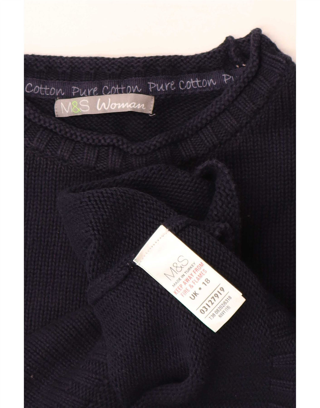 Marks & Spencer Damen-Pullover mit Rollkragen, UK 18, XL, Marineblau