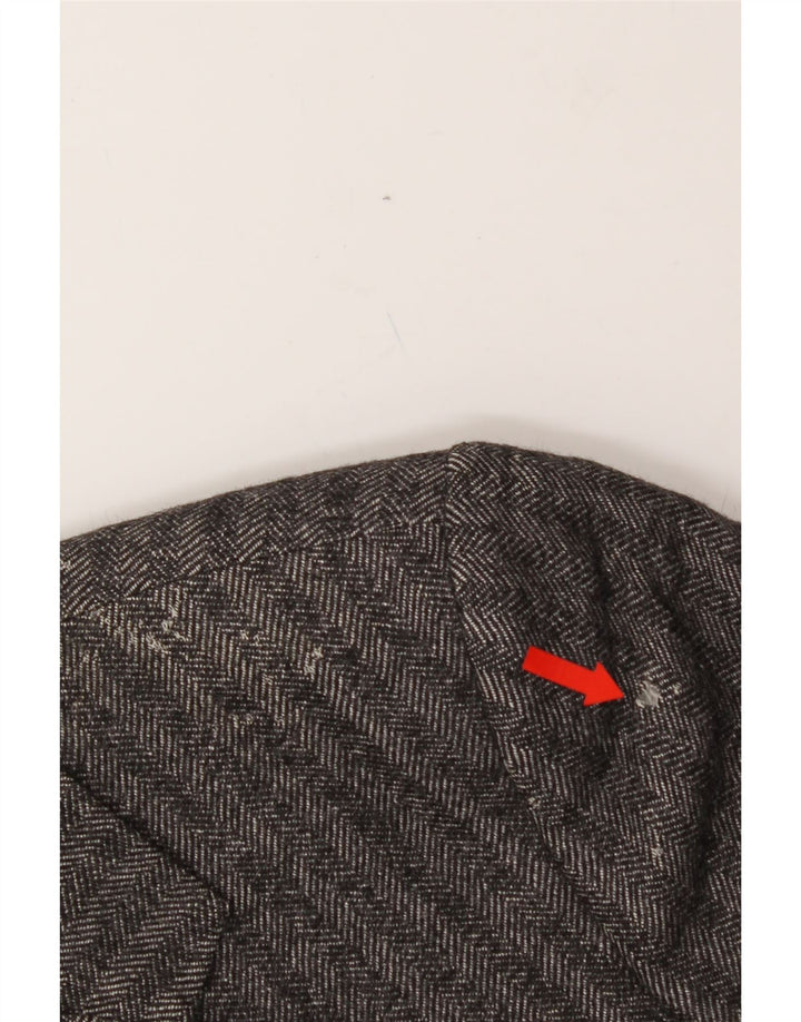 ARMANI COLLEZIONI Mens 3 Button Blazer Jacket IT 52 XL Grey Herringbone Vintage Armani Collezioni and Second-Hand Armani Collezioni from Messina Hembry 