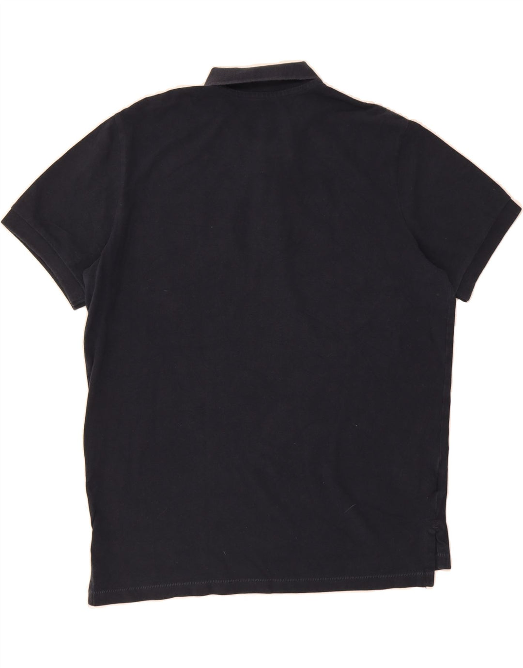 EDDIE BAUER Mens Polo Shirt Large Navy Blue Cotton Vintage Eddie Bauer and Second-Hand Eddie Bauer from Messina Hembry 