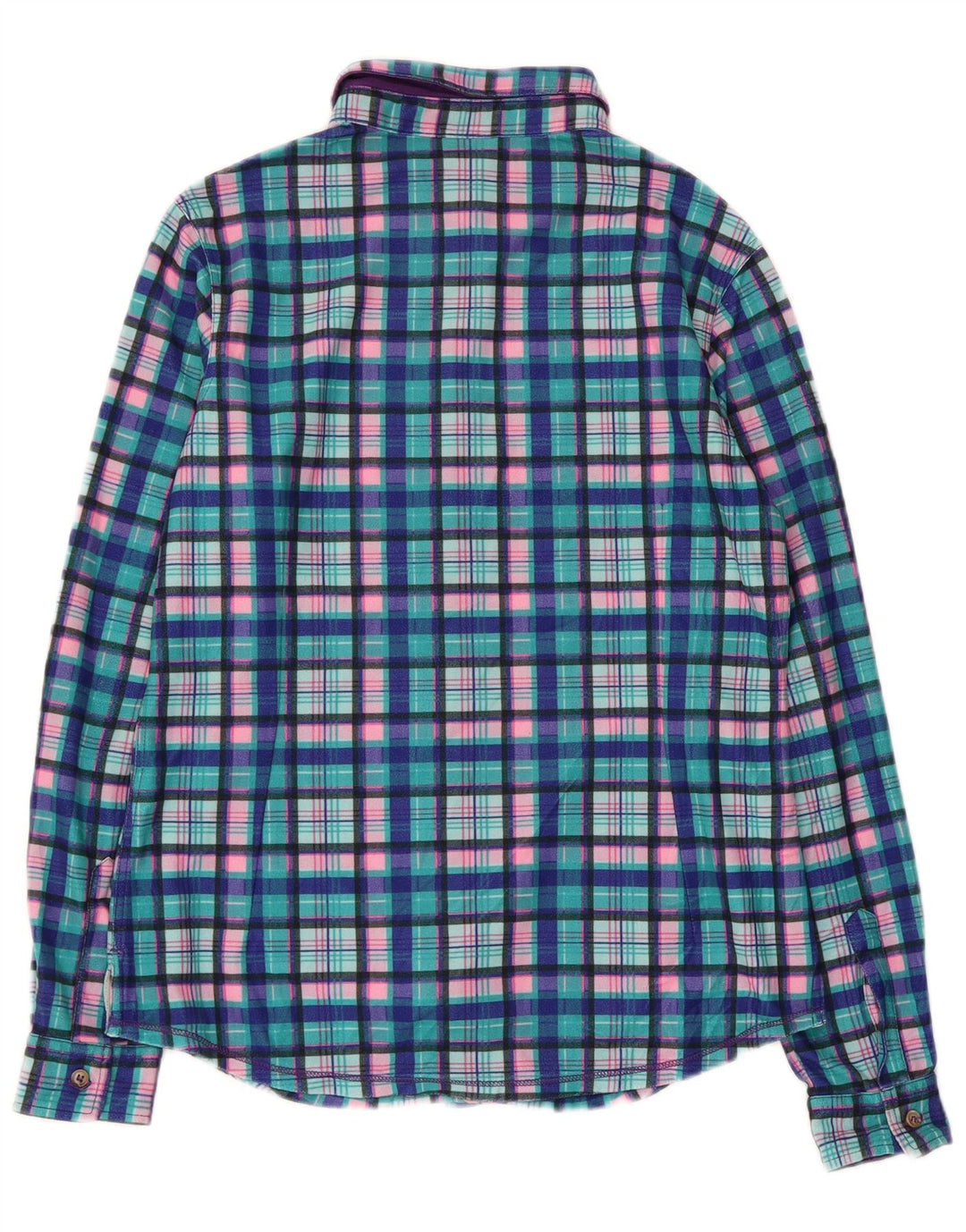 BRUGI Damen Flanellhemd UK 14 Large Blue Check