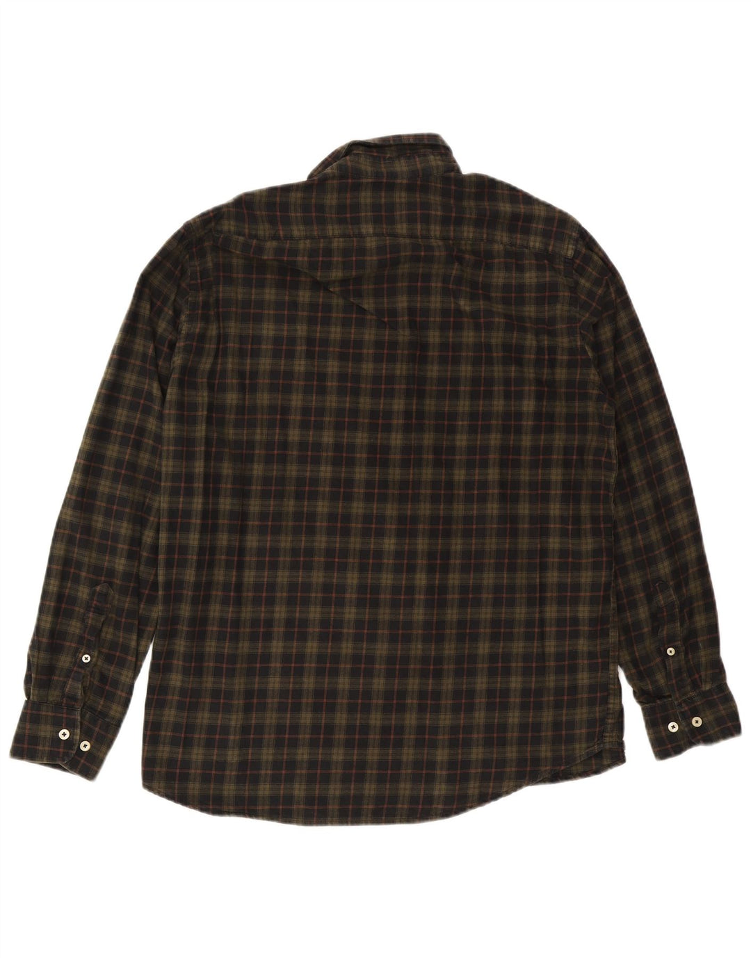Carrera Herren-Flanellhemd mit normaler Passform, XL, Khaki, Karo, Baumwolle