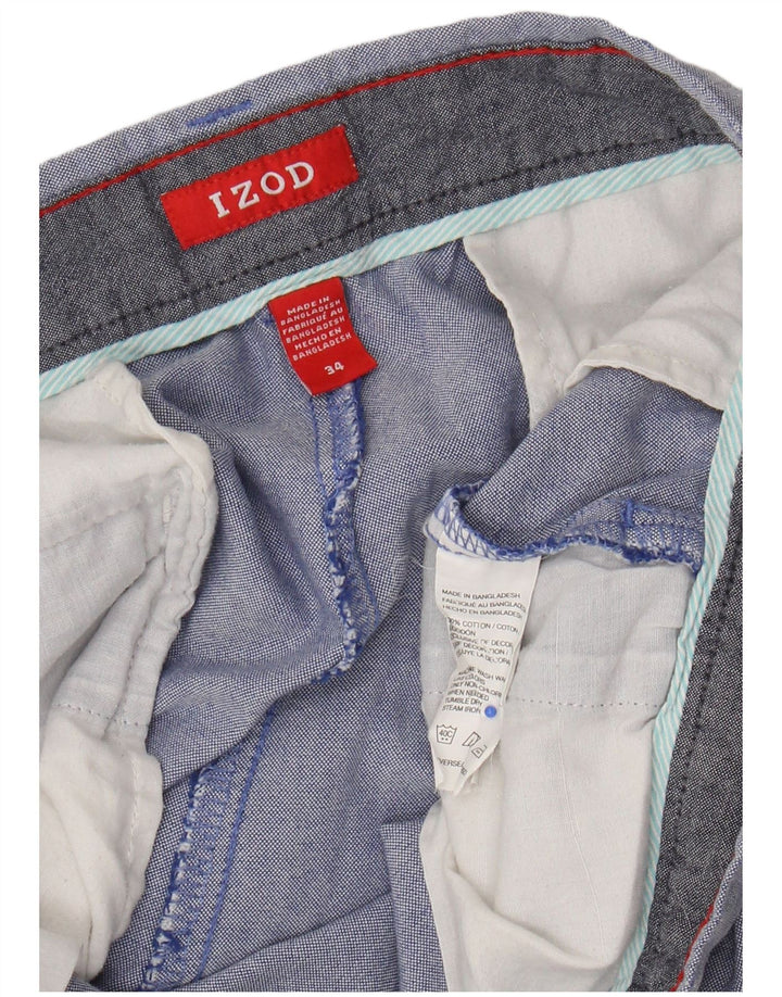 IZOD Herren-Chino-Shorts W34, groß, blaue Baumwolle