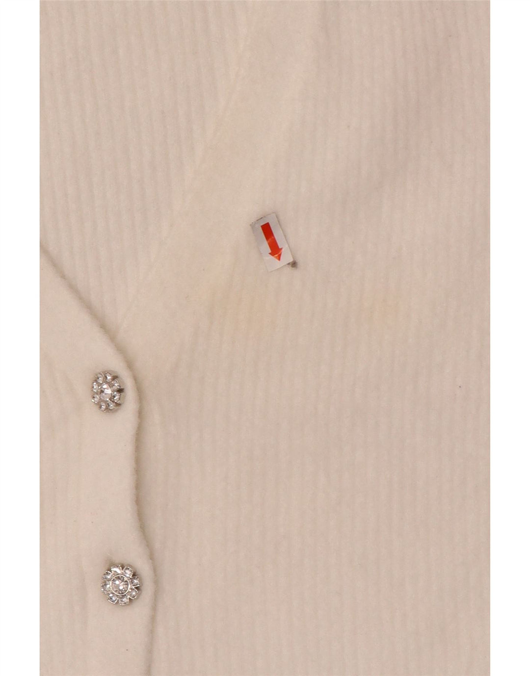 Zara Damen Crop Cardigan Pullover UK 12 Medium White Nylon