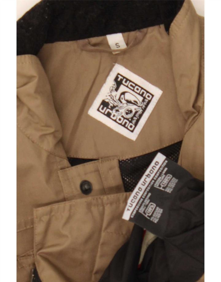 Tucano Urbano Herren-Utility-Jacke UK 36 Small Braunes Polyester