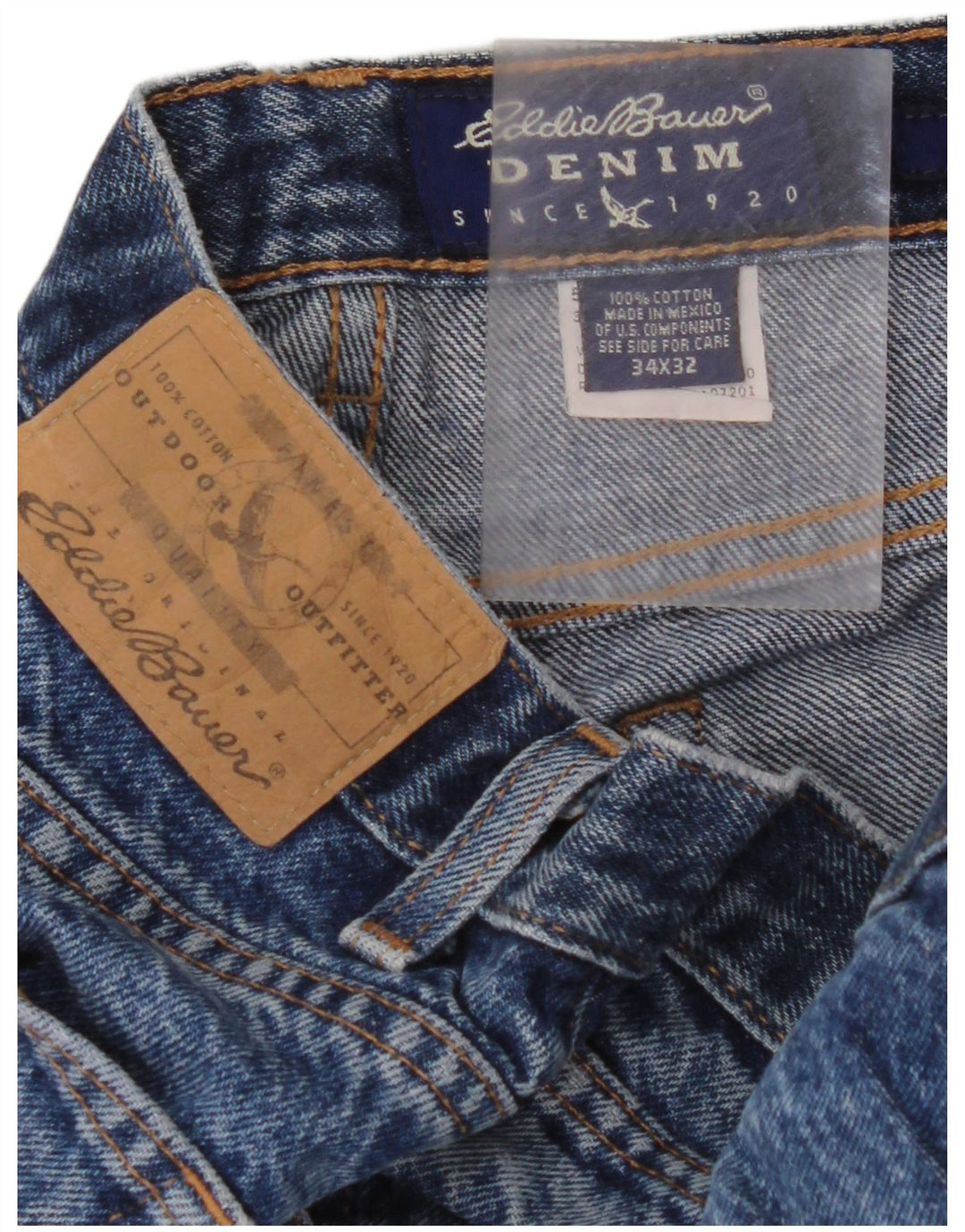 EDDIE BAUER Herren-Jeans mit klassischer Passform, gerade Passform, W34, L32, blaue Baumwolle
