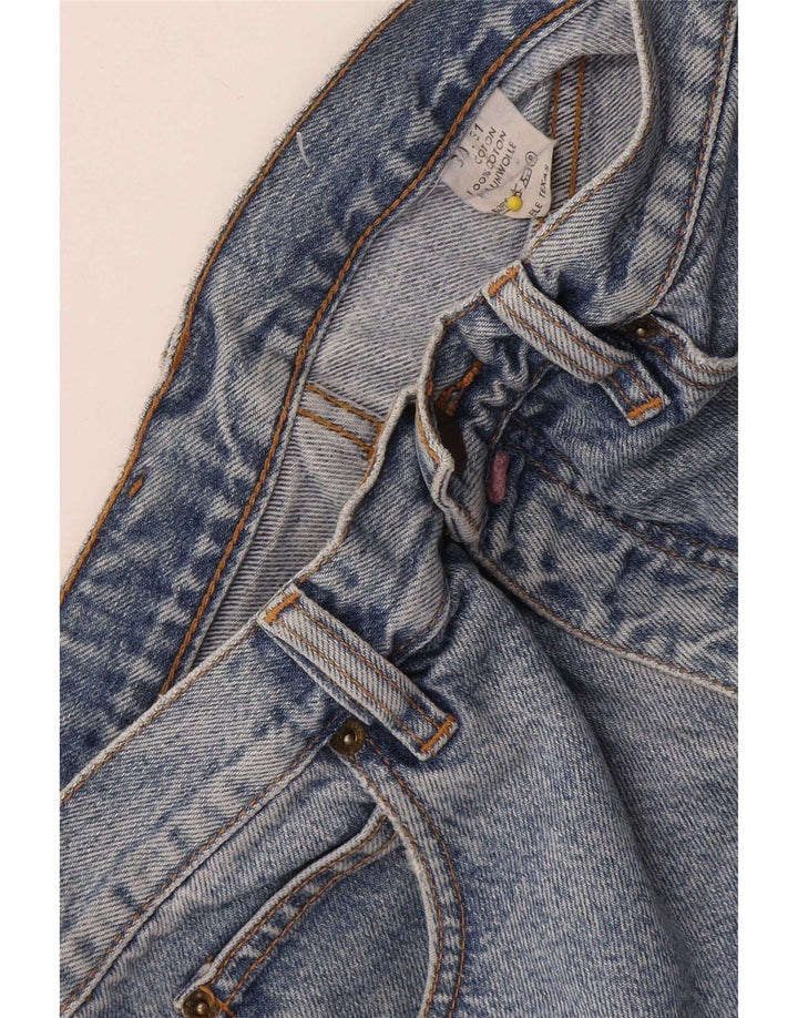 Vintage Herren Denim Shorts W30 Mittelblaue Baumwolle