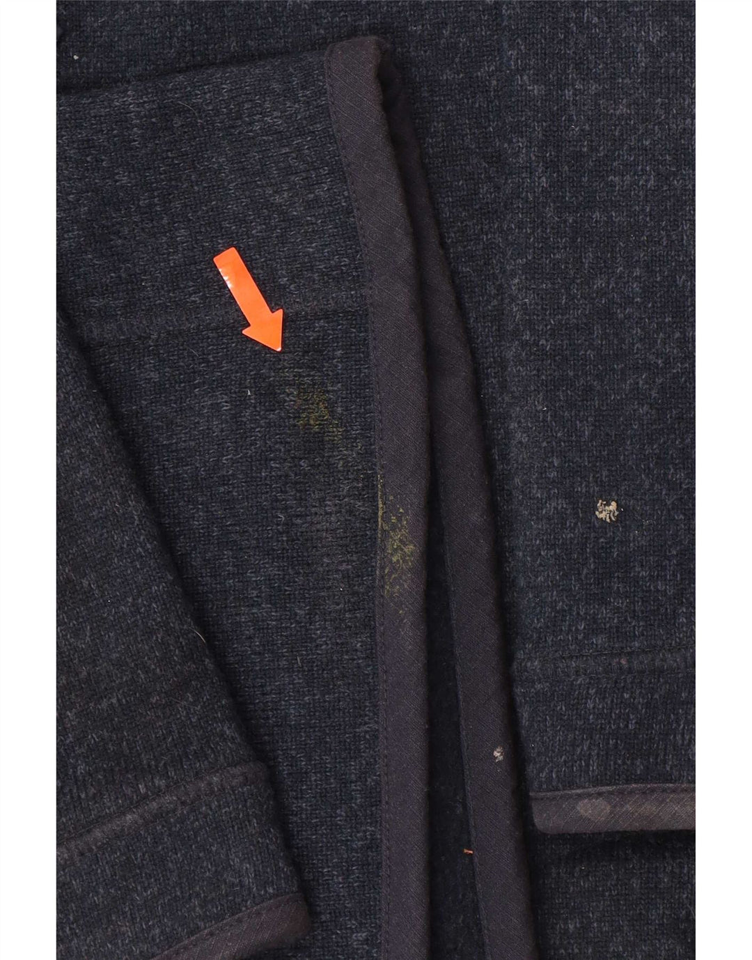 Fat Face Herren-Sweatshirt mit Reißverschluss am Hals, großes marineblau meliertes Polyester