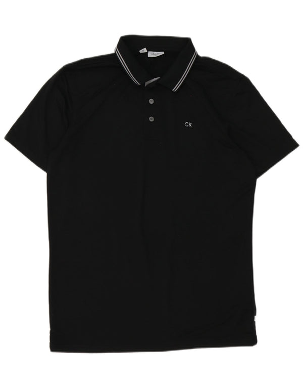 Calvin Klein Herren Poloshirt Medium Schwarz Polyester