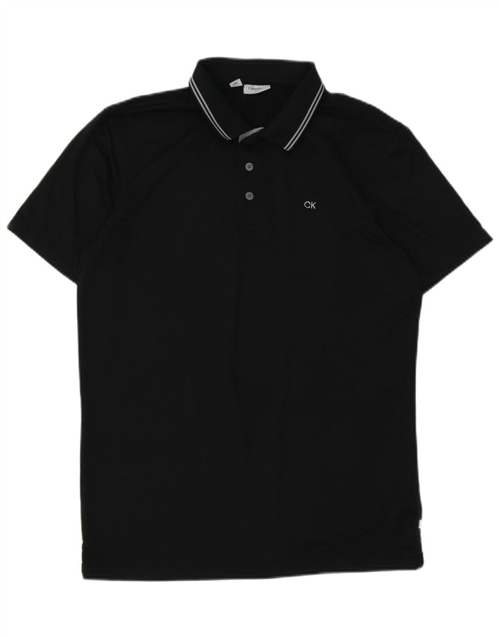 Calvin Klein Herren Poloshirt Medium Schwarz Polyester