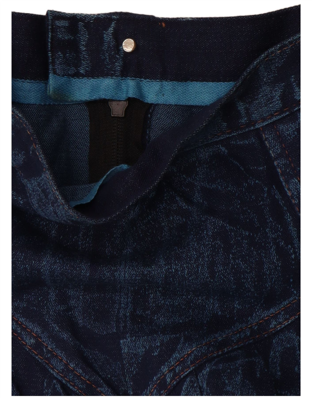 VINTAGE Damen Jeans-Schlagrock W28 Mittelblau